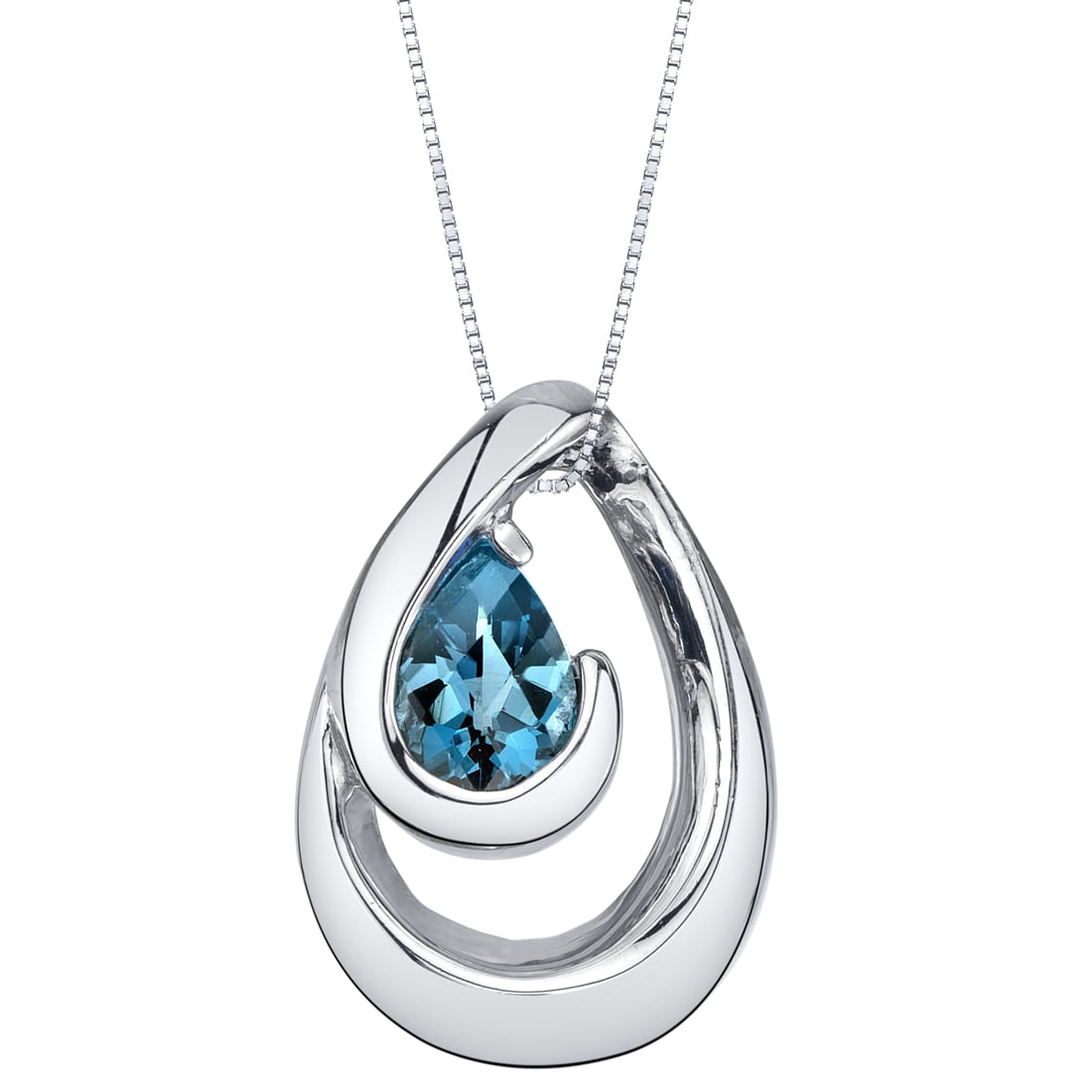 London Blue Topaz Necklaces | London Blue Topaz Pendants For Women |  Pendants | Diamondere (Natural & Certified)