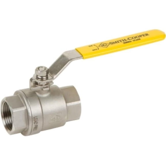 0.75 in. 304 Stainless Steel Threaded Ball Valve - FP800 - 2 Piece
