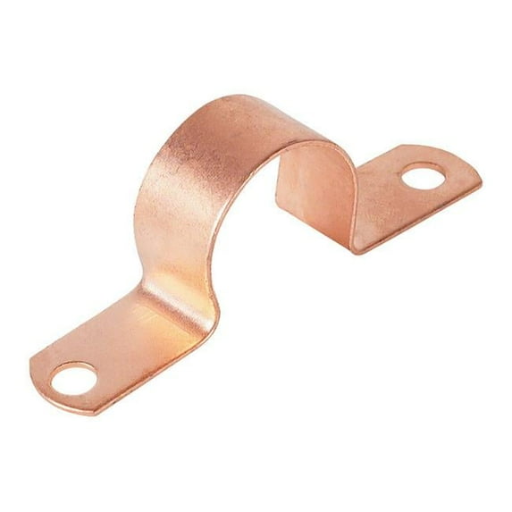0.75 in. Carbon Steel Tube Strap - Copper Plated, Pack of 5