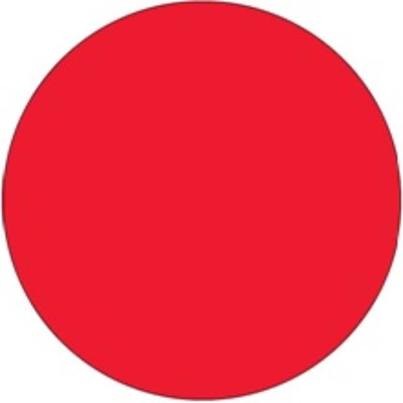 0.75 in. Circles Fluorescent Red Removable Labels