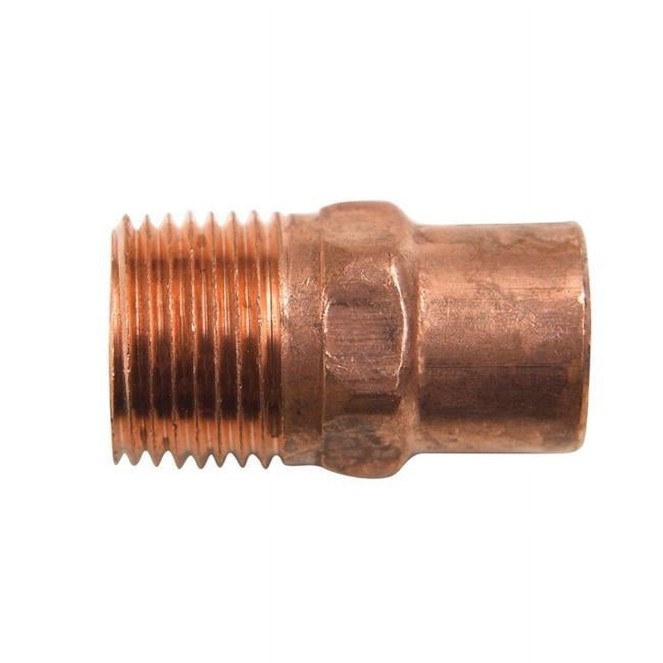 0.75 in. Copper T x 0.75 in. MIP Copper Pipe Adapter - Walmart.com