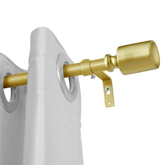 0.75 in. Curtain Adjustable Drapery Rod for 28 to 48 in. Windows, Gold