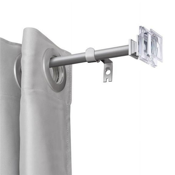 0.75 in. Curtain Rod for 48 to 86 in. Windows, Nickel