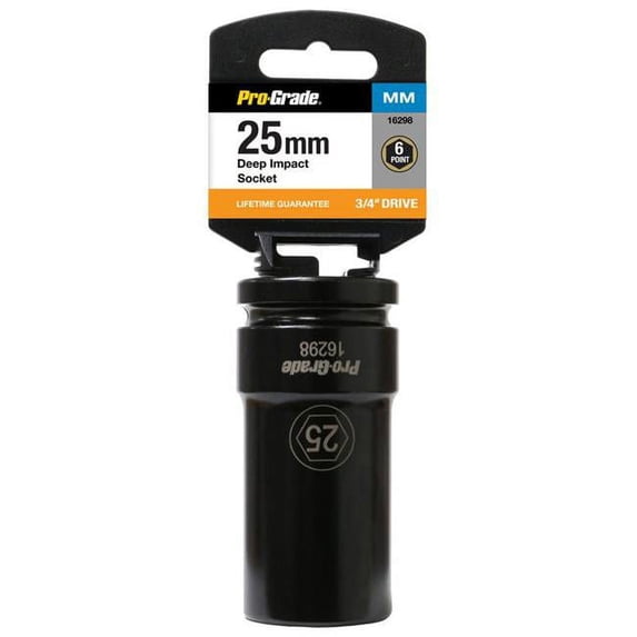 0.75 in. Drive x 25 mm 6 Point Deep Impact Socket