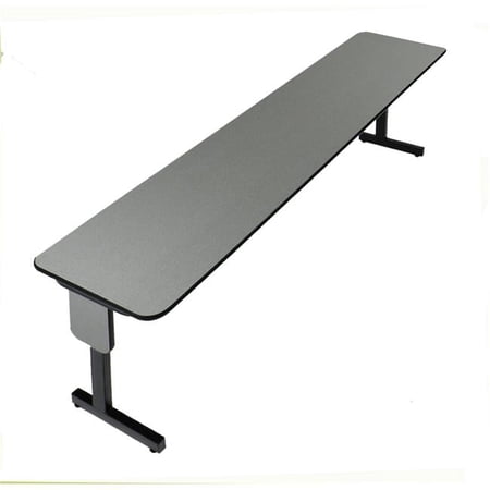 0.75 in. High Pressure Rectangular Folding Seminar Table with Panel Leg, Montana Granite - 18 x 60 in.