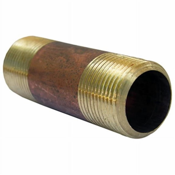 0.75 in. Red Brass Pipe Nipple