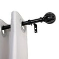 thumbnail image 1 of 0.75 in. Single Decorative Drapery Adjustable Curtain Rods for Windows 86 to 120 in. - Black, 1 of 1