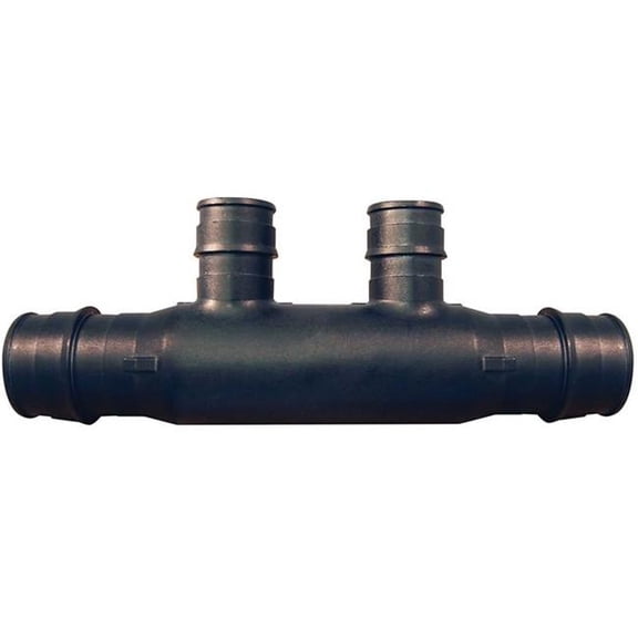 0.75 x 0.5 in. 2 Port Pipe Manifold, Poly Alloy