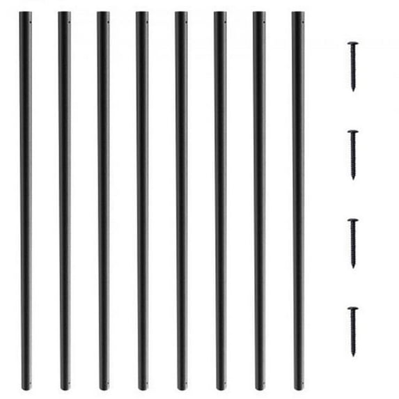 0.75 x 32 in. Round Long Aluminum Decorative Banister Spindles Staircase Metal Baluster - Pack of 101