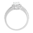 thumbnail image 1 of 0.755 ct Pear Cut Moissanite Solitaire with Accents Engagement Ring for Women in 18K White Gold, 1 of 2