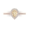 thumbnail image 1 of Clara Pucci 14K Rose Gold 0.76ct Morganite Halo Ring for Women, 1 of 7