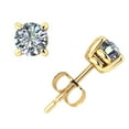 thumbnail image 1 of 0.75CT Round Diamond Basket Stud Earrings 18k Yellow Gold Prong Push Back E VS1, 1 of 1