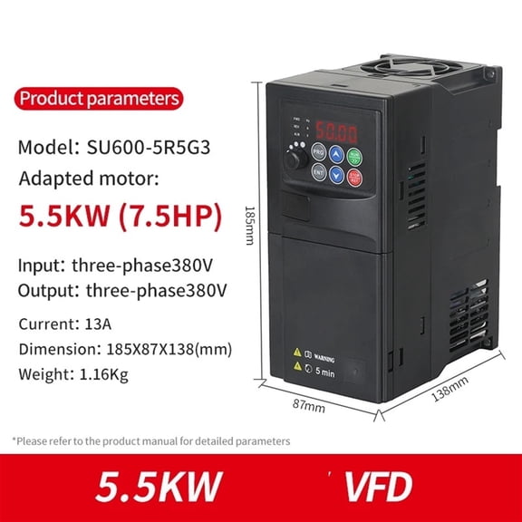0.75KW-5.5KW VFD SU600 Frequency Converter For Motor AC Drive VFD Frequency Inverter ,Safety Design