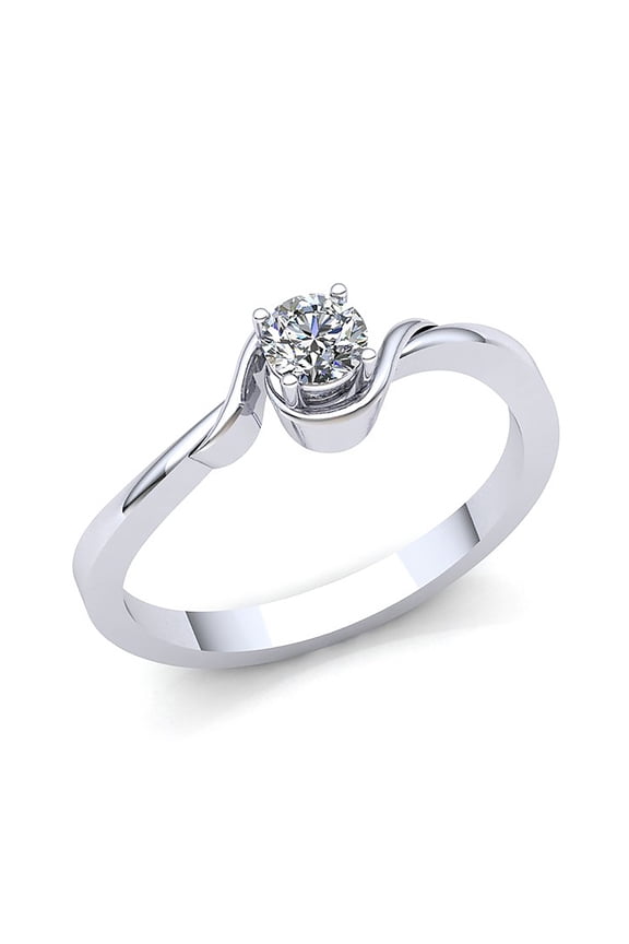 0.75carat Round Cut Diamond Ladies Bridal Solitaire Anniversary Engagement Ring Solid 18K Rose, White or Yellow Gold H SI2