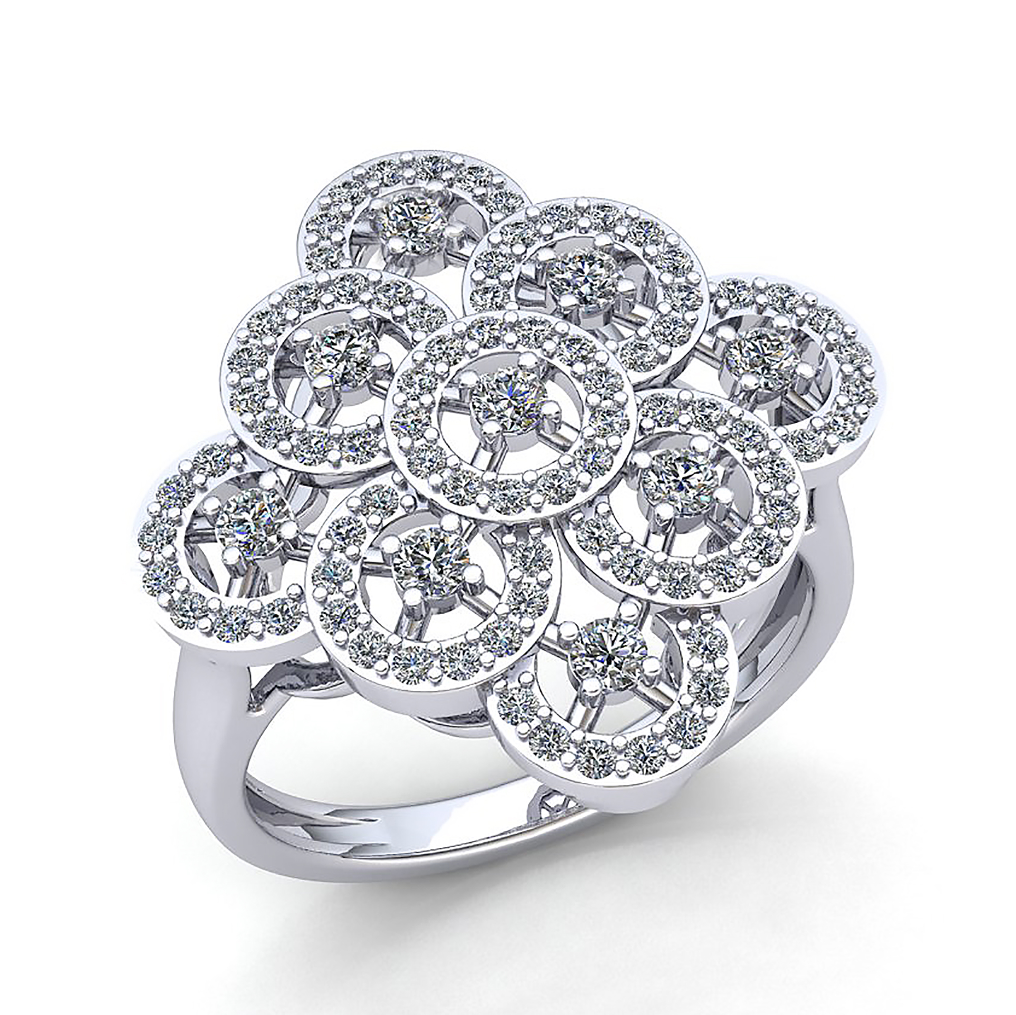 0.75carat Round Cut Diamond Ladies Vintage Interlinked Anniversary ...
