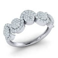 thumbnail image 1 of 0.75carat Round Cut Diamond Prong Women's Fancy Wave Wedding Band Ring Bridal Anniversary Solid 14K Gold GH I1, 1 of 3