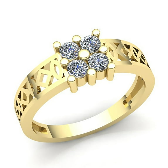 0.75ct Round Brilliant Cut Mens Unique Anniversary Engagement Ring Solid 18K Rose, White or Yellow Gold G SI1