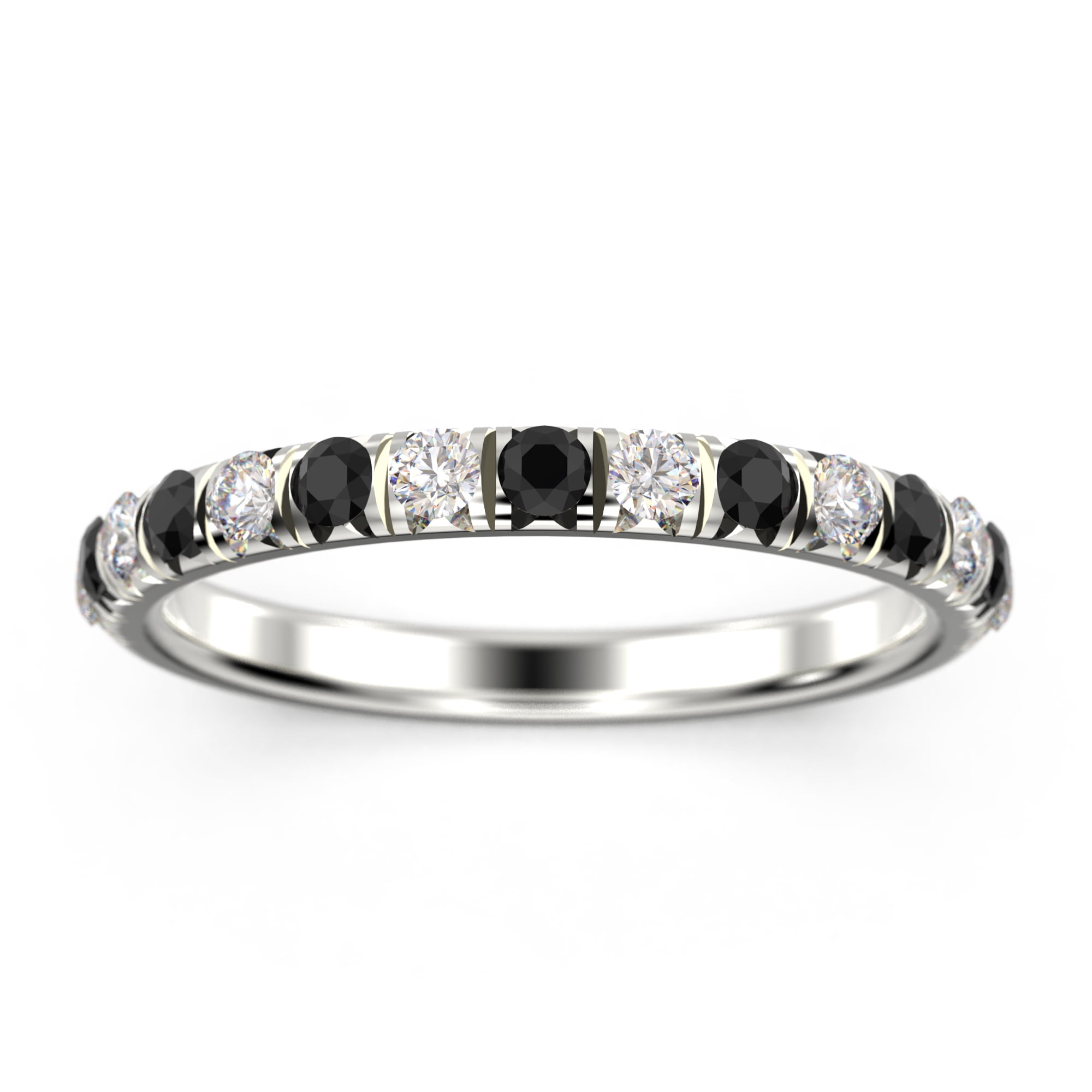 Bague De Fiançailles émeraude Et Moissanite - Or Blanc 10K - Taille 9 - Création Artisanale