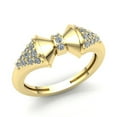 thumbnail image 1 of 0.75ct Round Not Enhanced Ladies Bridal Bow Anniversary Wedding Band Solid 14K Rose, White or Yellow Gold GH SI1, 1 of 3