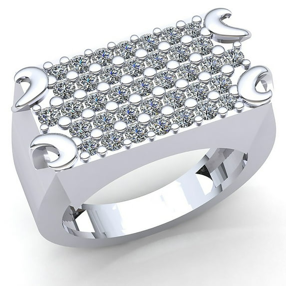 0.75ctw Round Brilliant Cut Mens Personalized Vintage Anniversary Wedding Band Solid 18K Rose, White or Yellow Gold G SI1