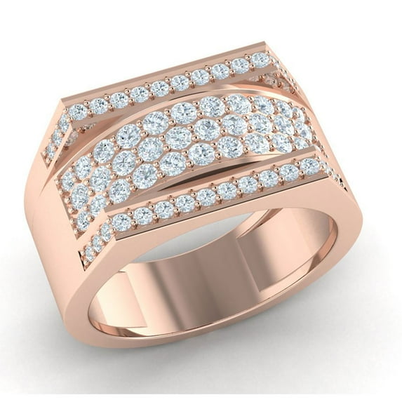 0.75ctw Round Cut Diamond Prong Men's Fancy Engagement Wedding Band Ring Solid 10K Gold JK I1
