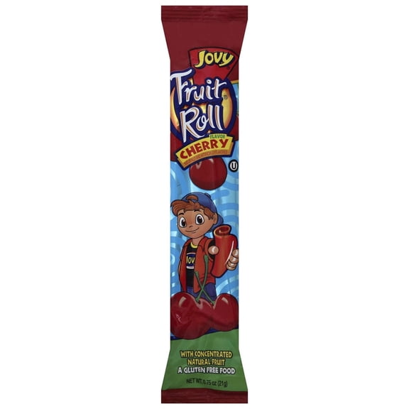 0.75oz Jovy Fruit Roll Snack, Cherry (Pack of 16)