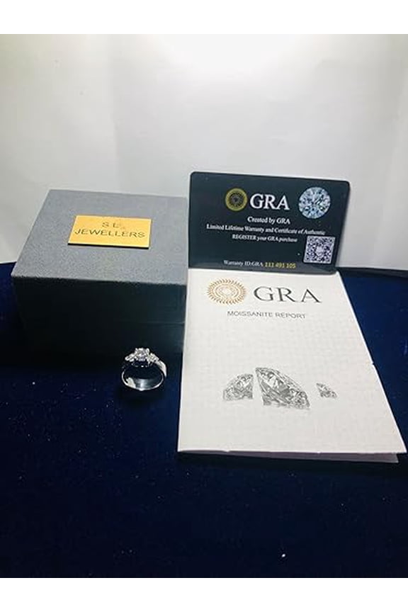 0.76 CT Center Stone 925 Sterling Silver Platinum Plated Ring for Women | Engagement, Wedding, Anniversary, Birthday Gift (6 Stones)