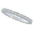 thumbnail image 1 of AFFY 0.77 Carat Round Shape White Natural Diamond Eternity Wedding Band Ring 18k Solid White Gold Ring Size-5.5, 1 of 1