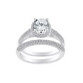 thumbnail image 1 of AFFY 0.78 Carat Round Shape White Natural Diamond Semi Mount Halo Engagement Ring 18K Solid White Gold Ring Size-6.5, 1 of 1