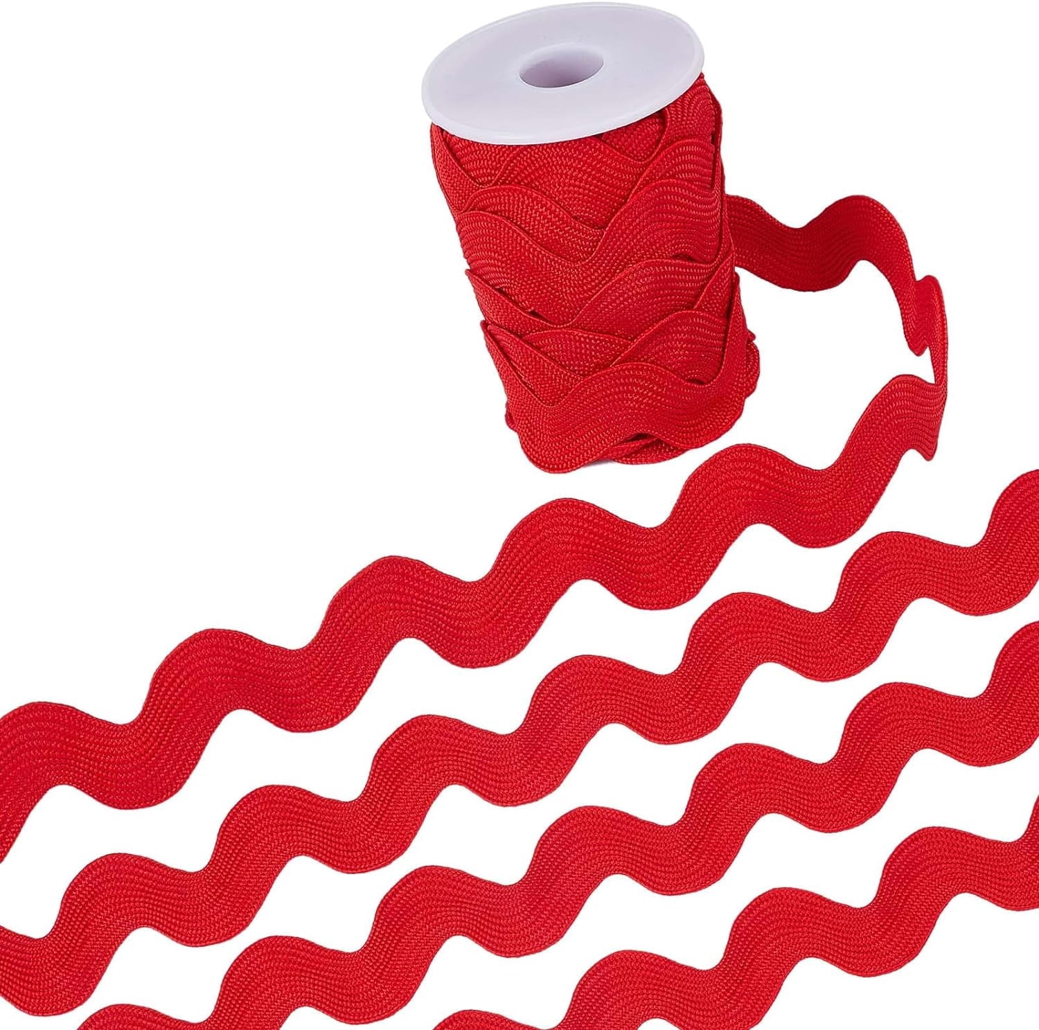 0.78 inch-1.33 inch/20mm-34mm 10 Yards Christmas Red Rick Rack Ribbon ...