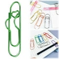 thumbnail image 1 of 0.78x2.75in Heart Pen Clip For Notebook Paper Clip Pen Holder 7 Colors Penclip Metal Pencil Clips Multifunctional Paperclip Reusable Writing Tool(1PC), 1 of 8