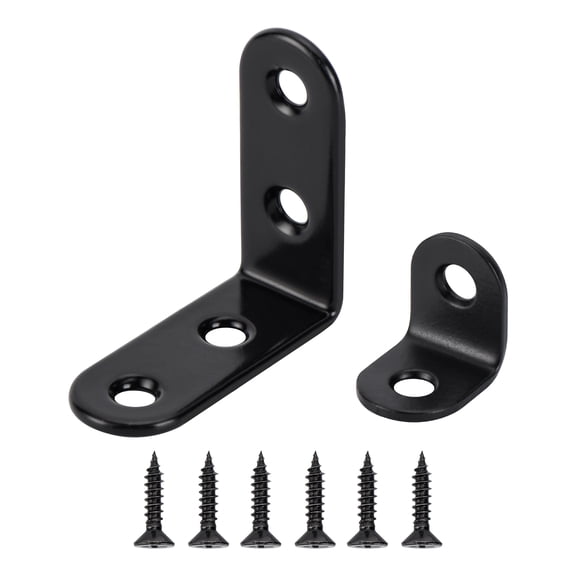 0.79 & 1.57 INCH SS CORNER BRACE KIT,BLACK,20PK