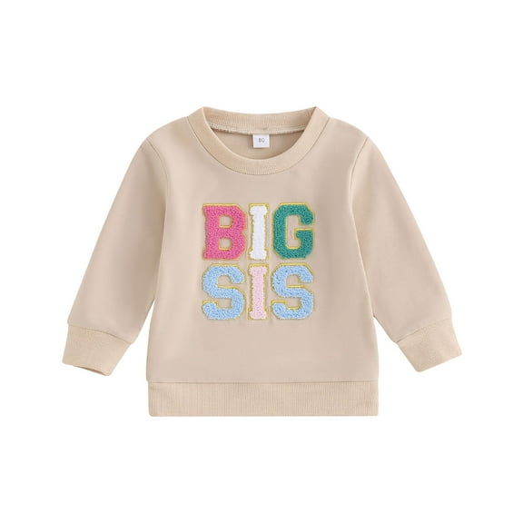 0-7Y Toddler Kids Girls Autumn Sweatshirts 6M 12M 18M 24M 2Y 3Y 4Y T Shirts Colorful Letter Print Long Sleeve Pullover Tops