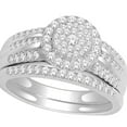 thumbnail image 1 of 0.7cttw Diamond Bridal Rings Set 10K White Gold 9.5mm Wide Halo 2pc set(0.7cttw), 1 of 8