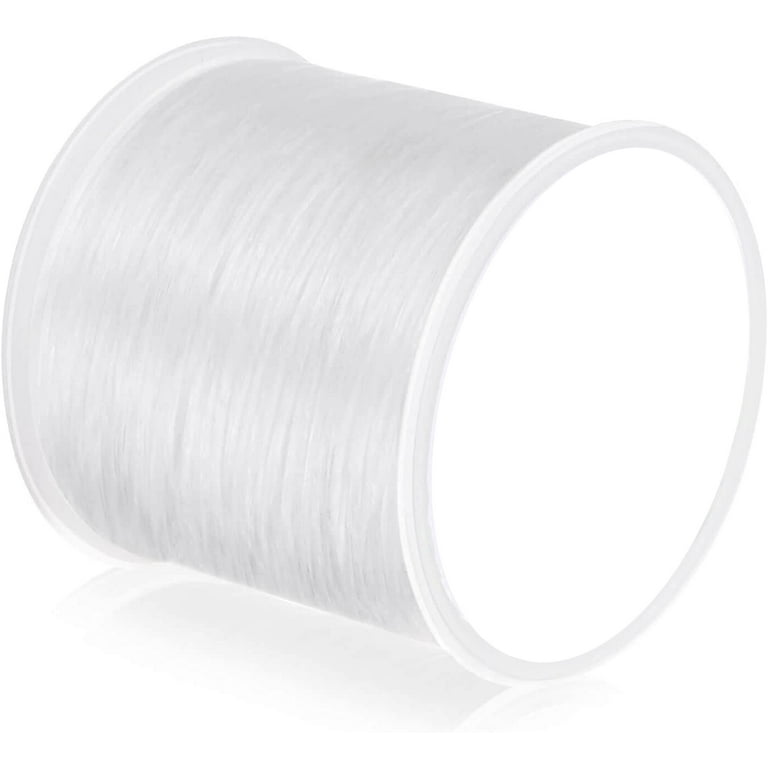 0.7mm Elastic Bracelet String Cord Stretch Bead Cord for Jewelry Making and  Bracelet Making（White）