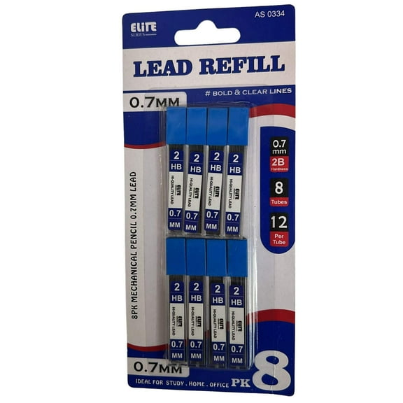 0.7mm Mechanical Pencil Lead Refills :8 Tubes