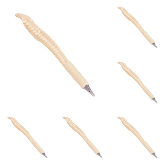 0.7mm Novelty Ballpoint Pens Bone Pen Set With Healthcare Workers Medical Students(1 Styles Total 5PCS, Blue Ink)