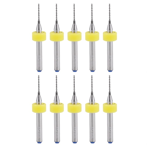 0.7mm Tungsten Carbide Rotary Tool CNC Engraving Print Circuit Board Micro PCB Drill Bits 1/8 Inch Shank 10 Pcs