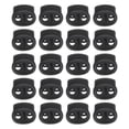 thumbnail image 1 of 0.7x0.8" Cord Locks Double Hole Spring End Toggle Stopper, Black, 30 Pack, 1 of 5