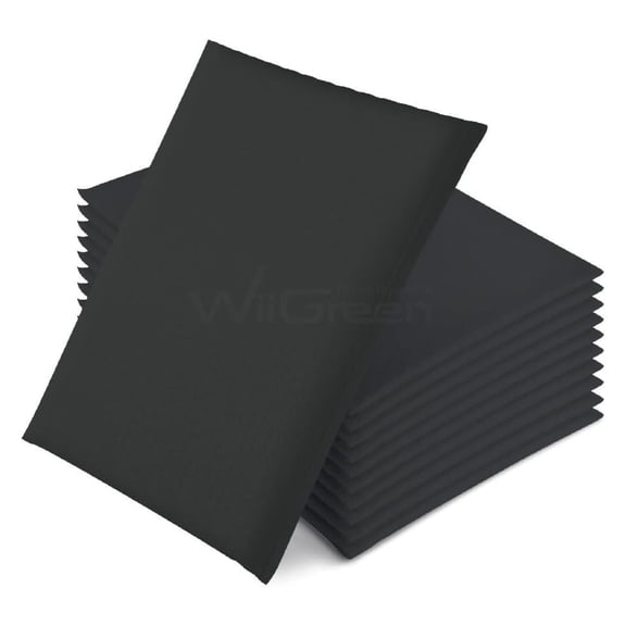 #0 7x9 Inch Bubble Mailers, Padded Envelopes Bags with Peel and Seal for , Gift, Packing and Shipping, Keep Safe and Protected, Black (Usable Size: 6x9 Inch) (50, Black)