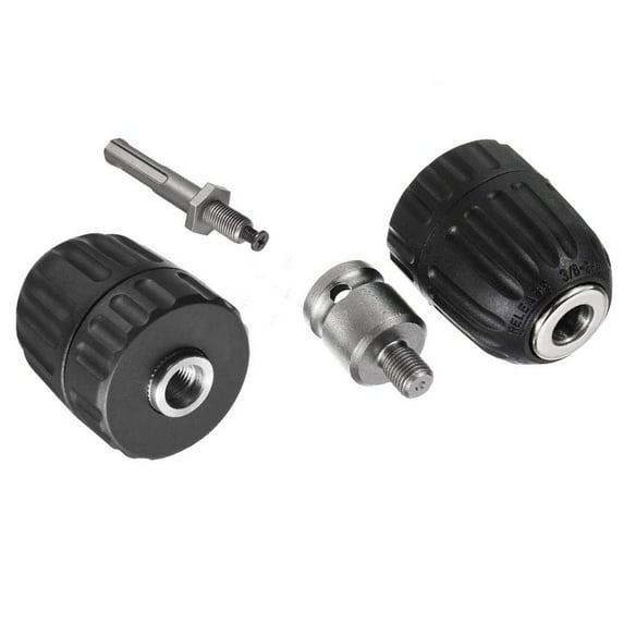 0.8-10Mm Keyless Drill Chuck Converter Shaft 3 8-24Unf Thread Drill Chuck Quick-Change Drill Bit Adapter For Driver Drill A Fangkenuo