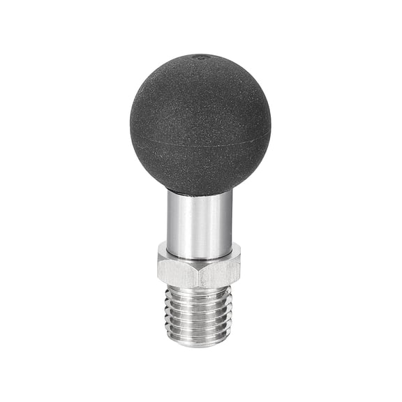 0.8" Ball Mount Base Ball Adapter with M10 Threaded Bolt Stainless Steel Silver