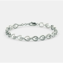 0.8 CT Lab Created Diamond Infinity Link Bracelet Women's Wedding Bracelet 925 Sterling Silver 14K Gold Plated