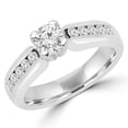 thumbnail image 1 of 0.8 CTW Round Cut Diamond Fashion Engagement Ring in 18K White Gold, Size 3.75, 1 of 1