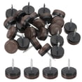 thumbnail image 1 of Uxcell Chair Slides Nail on Furniture Glides Chair Leg Floor Protectors for Wooden Furniture, Table Feet, Carpet and Hardwood Brown 0.8", 1 of 7