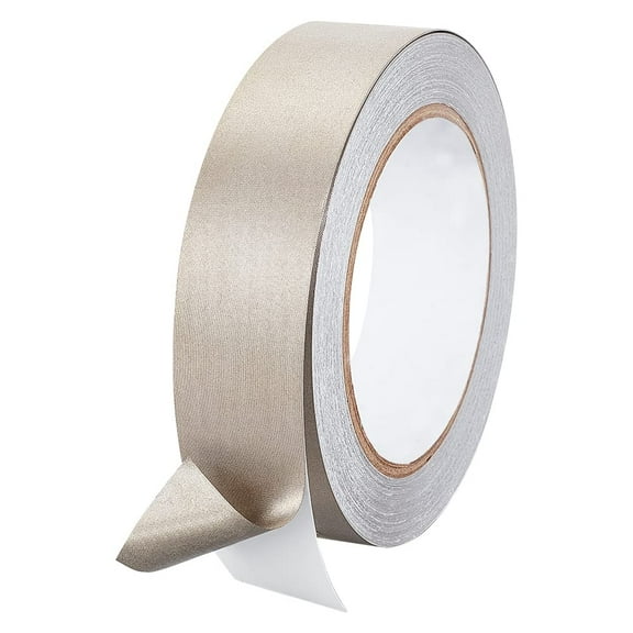 0.8 Inch x 65 Feet Faraday Cloth Tape Double Conductive RF Fabric Tape High Shielding Conductive Tape Sliver Fabric Adhesive Tape Roll for Signal Blocking EMI Shielding Wire Harness Wrap diy