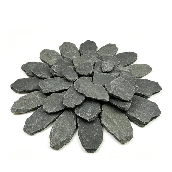 0.8 LB Natural Rocks Slate Stone, 1.2-3.1Inches Aquarium Rocks Decoration, Landscaping Model Decorative Stones for Gardens, Bonsai, DIY Crafts, Fish Tank Decor