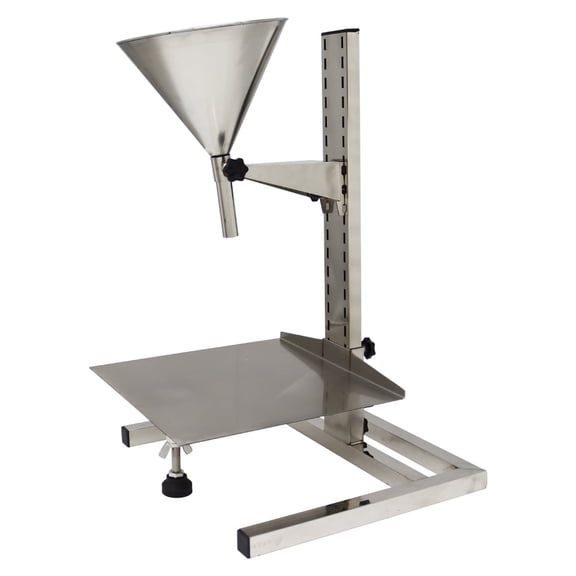 0.8" Stainless Steel Feeding Hopper Manual Filling Sorting Funnel with Support Stand