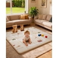 thumbnail image 1 of 0.8" Thick XPE Foam Baby Play Mat - 71x79" Foldable & Reversible Floor Mat, Waterproof & Safe Play Mat for Baby, Ideal PlayMats/Playmat for Babies,Baby Playpen Infants, Kids, Indoor & Outdoor Use, 1 of 9