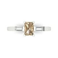 thumbnail image 1 of Three-Stone Engagement Ring for Women - 0.8ct Yellow Moissanite in 14K White Gold Promise Ring, 1 of 6